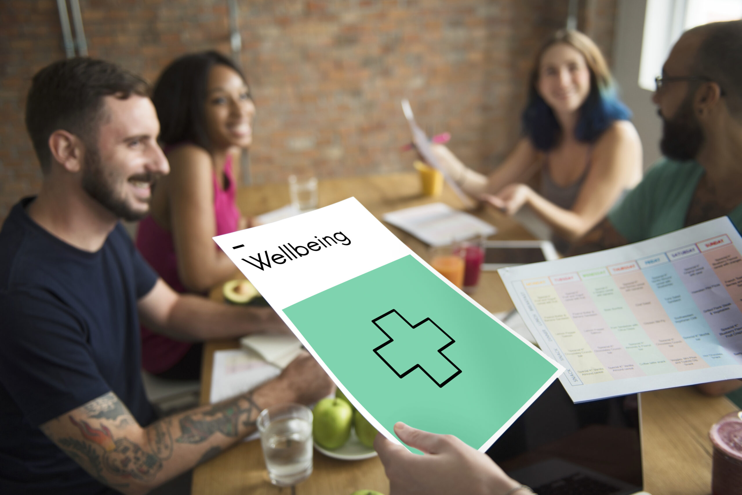 people discussing health and well being