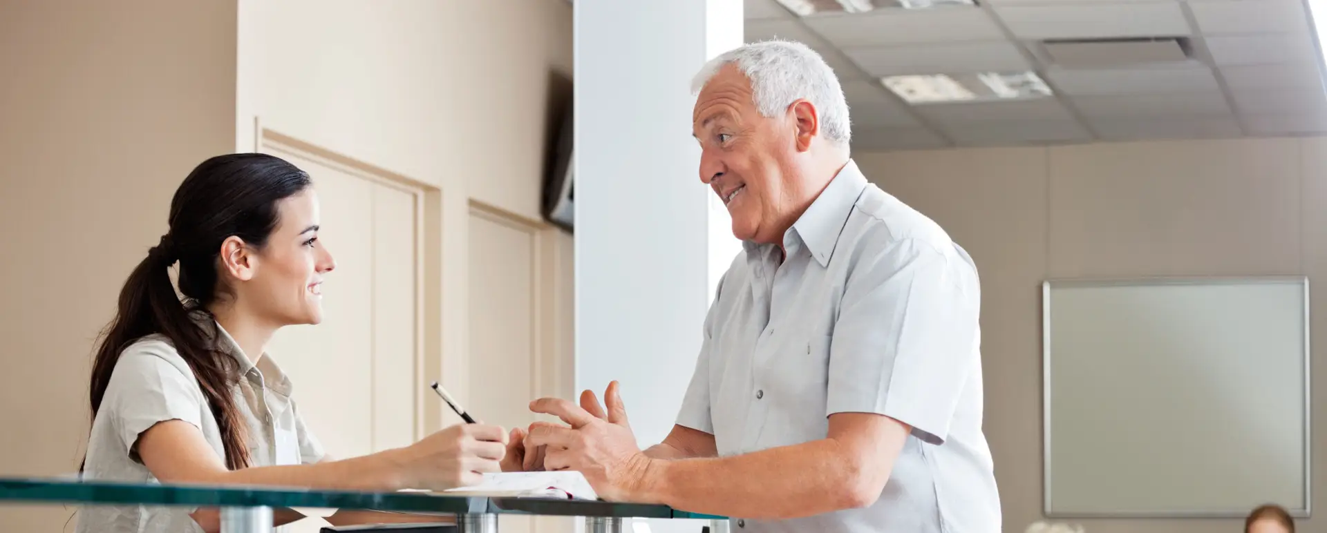 Man Stand in reception